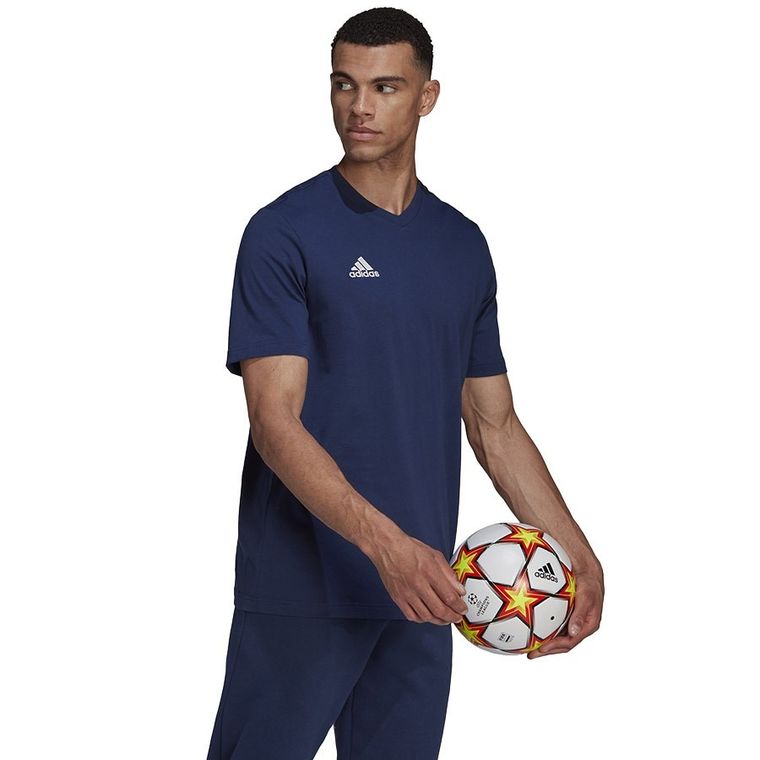 T-shirt męski, granatowy, Adidas Entrada 22 Tee