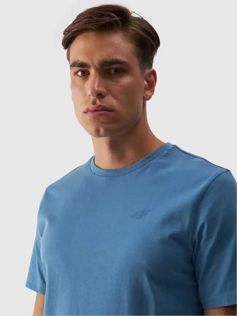 T-shirt męski, niebieski, 4F