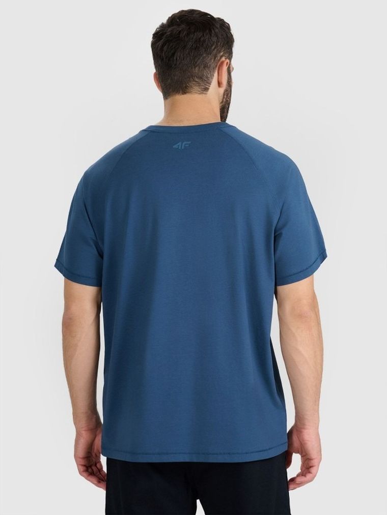 T-shirt męski, niebieski, 4F