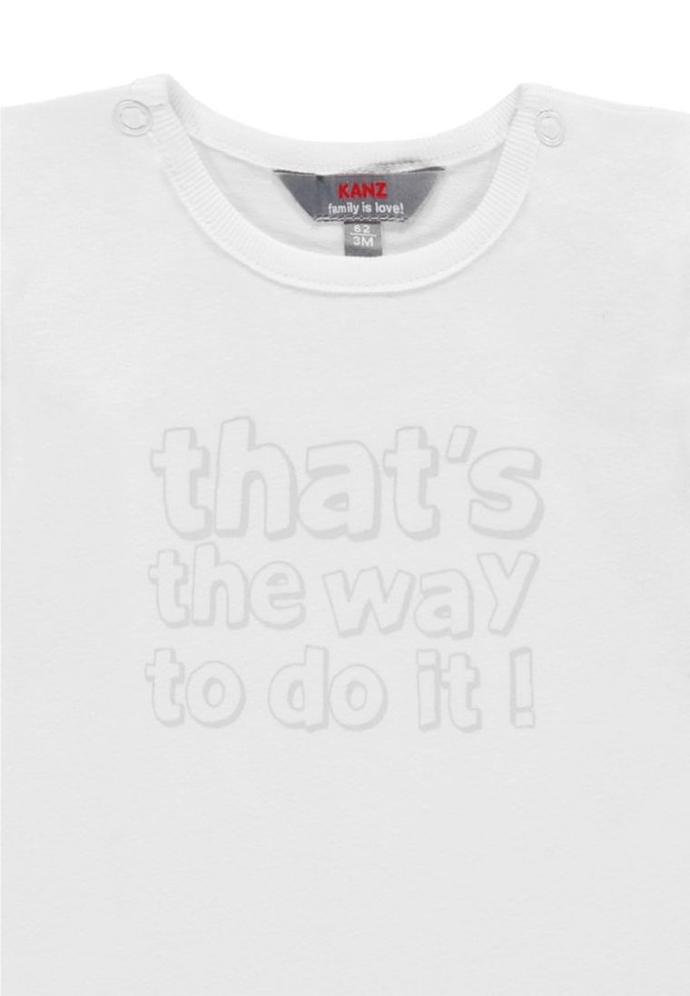 T-shirt niemowlęcy, biały, Kanz