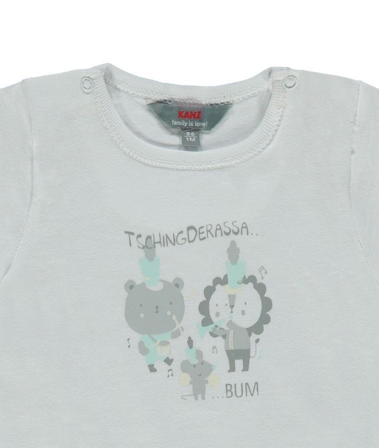 T-shirt niemowlęcy, biały, Kanz