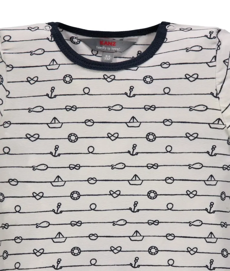 T-shirt niemowlęcy, biały, Kanz