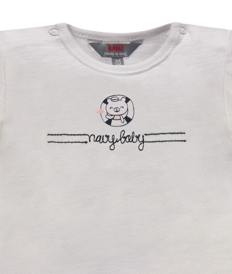 T-shirt niemowlęcy, biały, Kanz