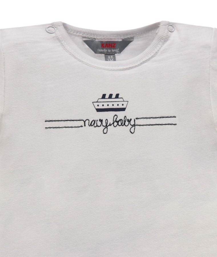 T-shirt niemowlęcy, biały, Kanz