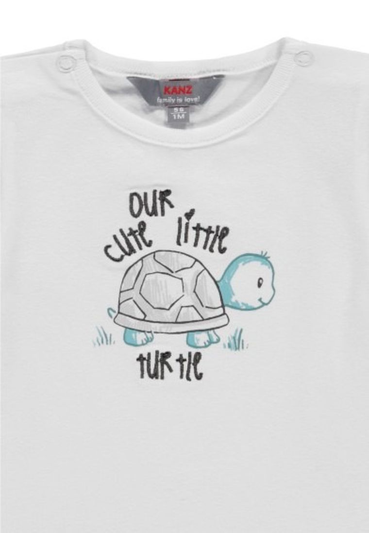 T-shirt niemowlęcy, biały, Kanz