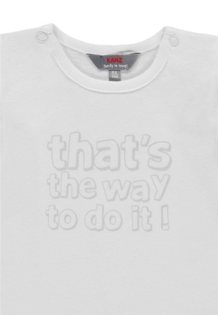 T-shirt niemowlęcy, biały, Kanz
