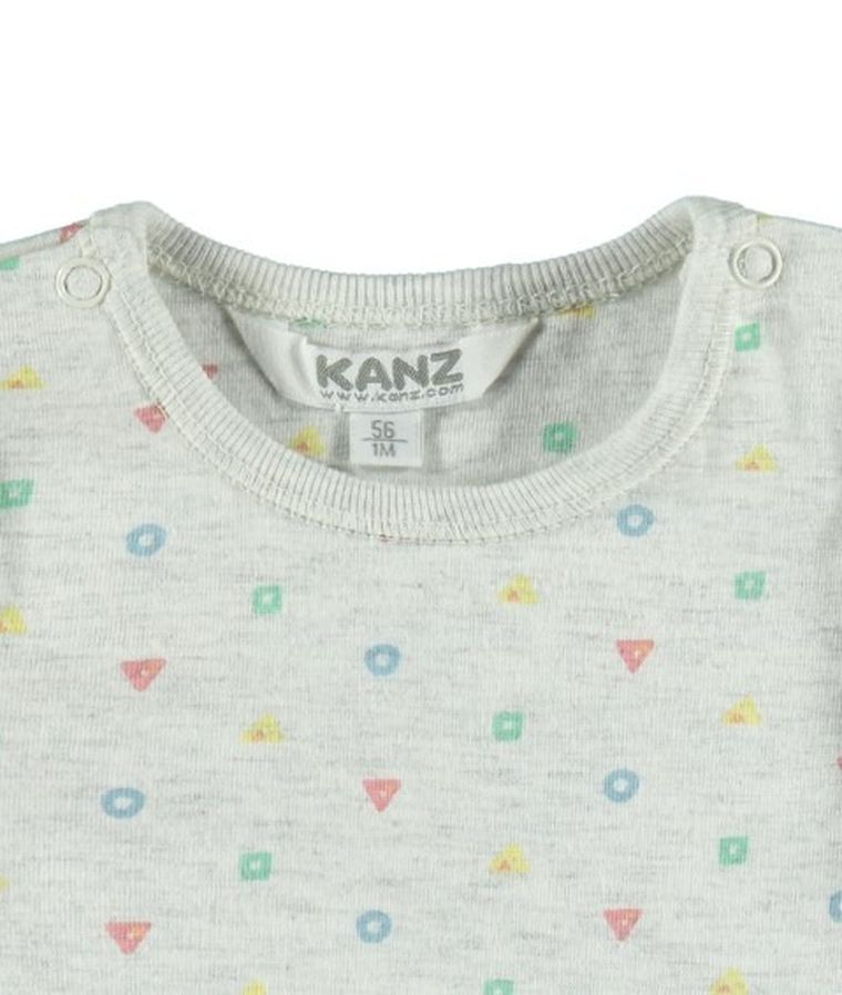 T-shirt niemowlęcy, szary, Kanz