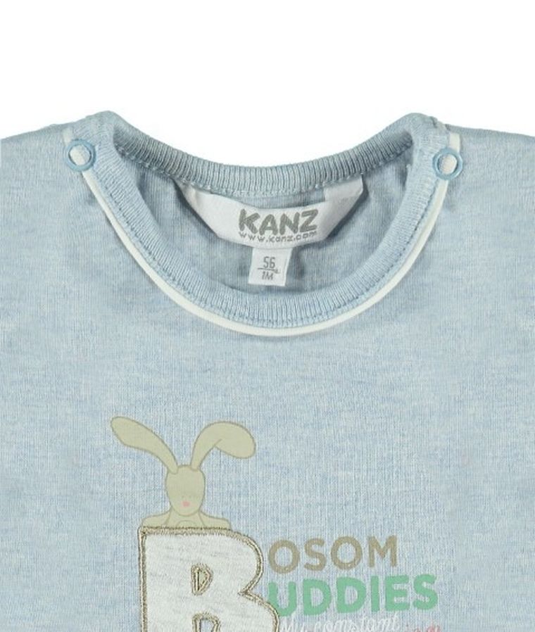 T-shirt niemowlęcy, szary melanż, Kanz