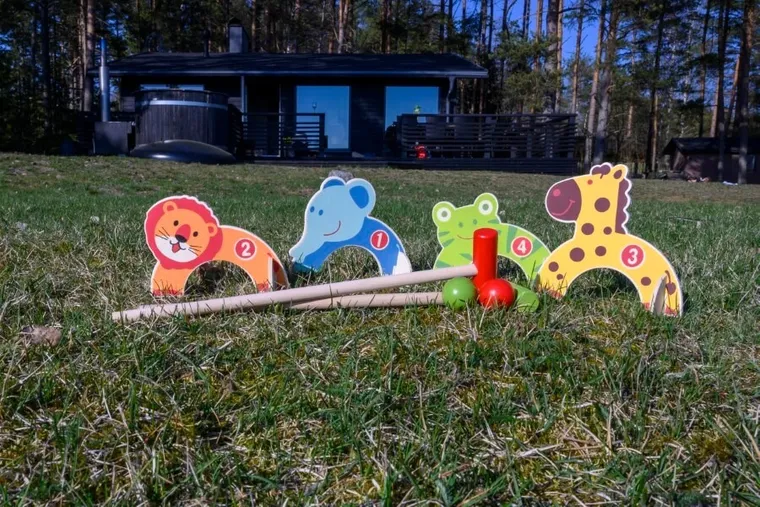 Tactic, Active Play, krokiet drewniany dla dzieci ze zwierzątkami, gra plenerowa