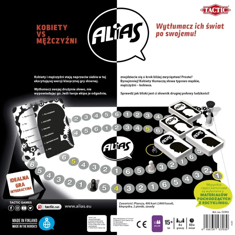 Tactic, Alias, Kobiety vs. Mężczyźni, gra towarzyska
