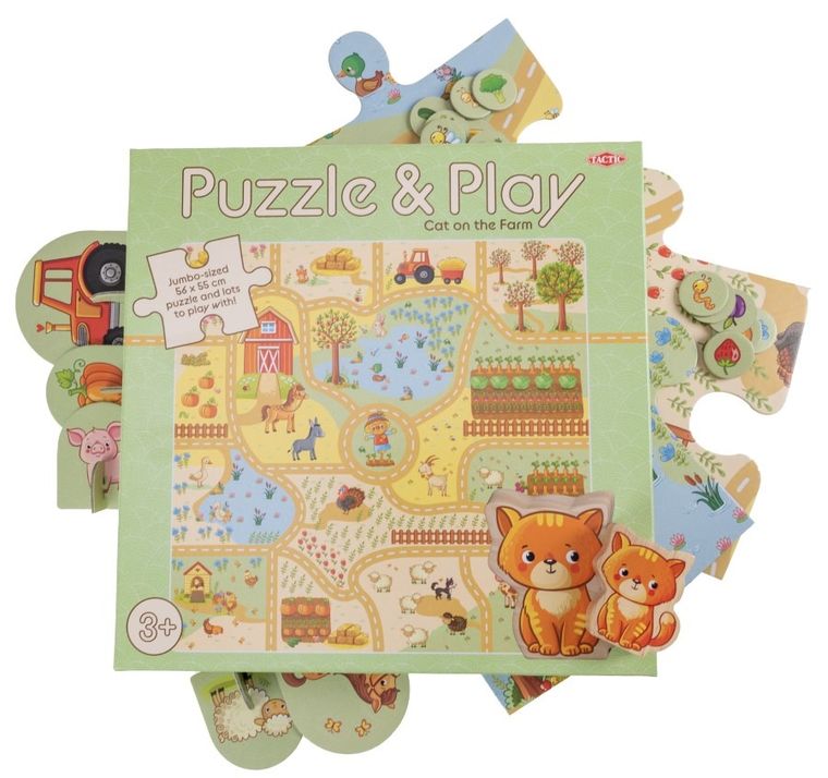 Tactic, Moje pierwsze puzzle i zabawa, Kot na farmie, puzzle z grą