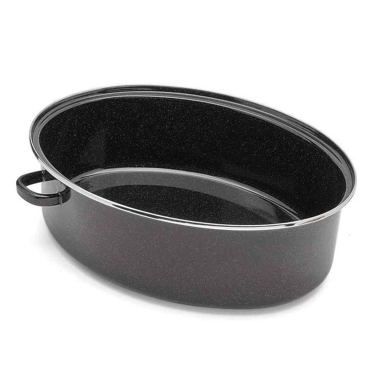 Tadar, brytfanna emaliowana, z pokrywą grillową, 42 cm