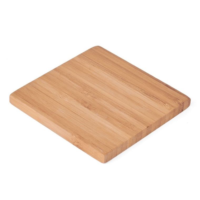 Tadar, drewniany komplet, 4 podkładki bambusowe w stojaku, 11-11 cm