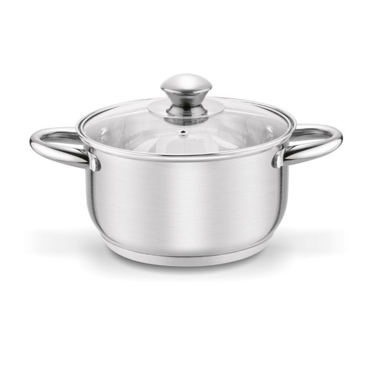 Tadar, garnek stalowy z pokrywką 18 cm, 2.6l, Cori