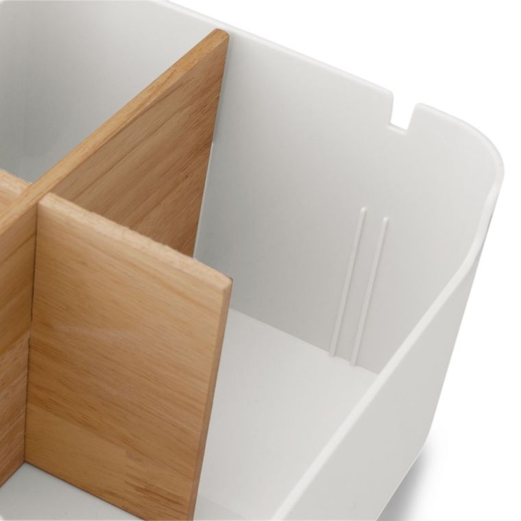 Tadar, Iver, organizer, 5 przegródek, biały, 18-14,3-9,5 cm