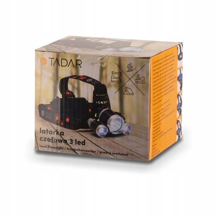 Tadar, latarka czołowa, 3 led