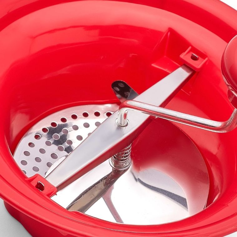 Tadar, przecierak do warzyw i owoców + 2 dodatkowe ostrza, plastikowy, czerwony