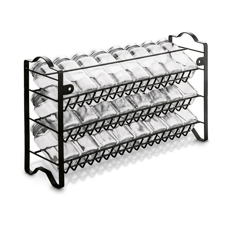 Tadar, Sabores, stojak na przyprawy, 24 pojemniki, 135 etykiet, lejek, szczotka, pisak