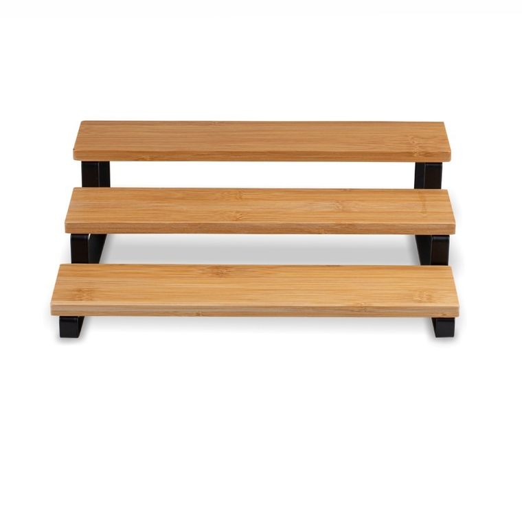 Tadar, stojak bambusowy na przyprawy, 3 poziomy, 32-23,5-9,6 cm