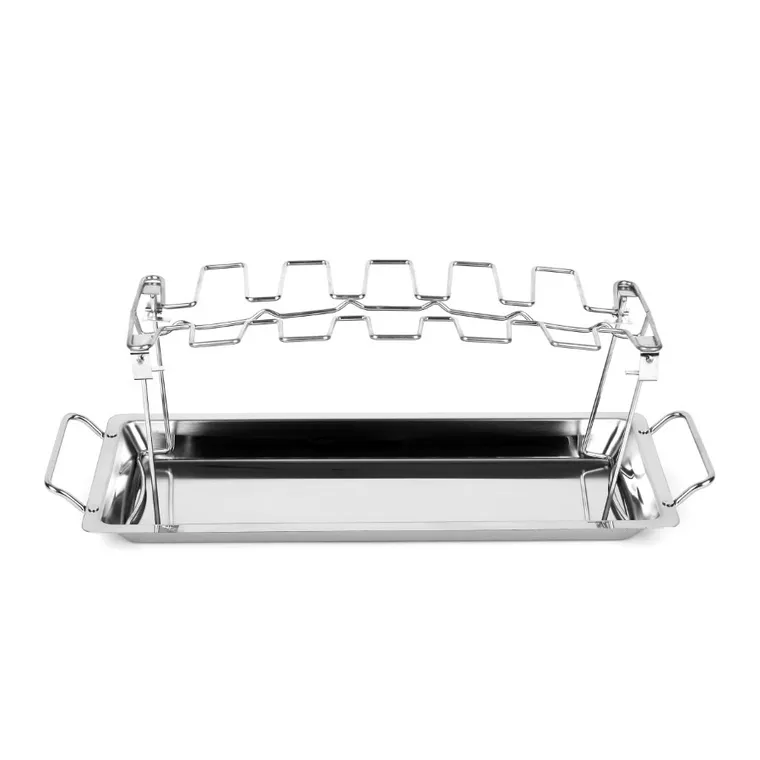 Tadar, stojak do pieczenia i grillowania, z tacką, BBQ