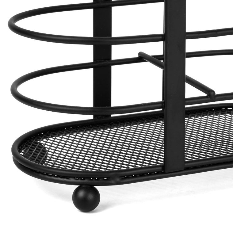 Tadar, Trendy, ociekacz na sztućce, czarny, 15,5-8,3-14,8 cm