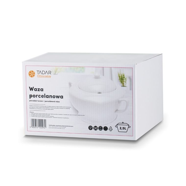 Tadar, waza do zupy, biała, 2,5l