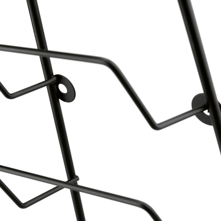 Tadar, wieszak na 6 pokryw, 45-18,5-11,5 cm, czarny