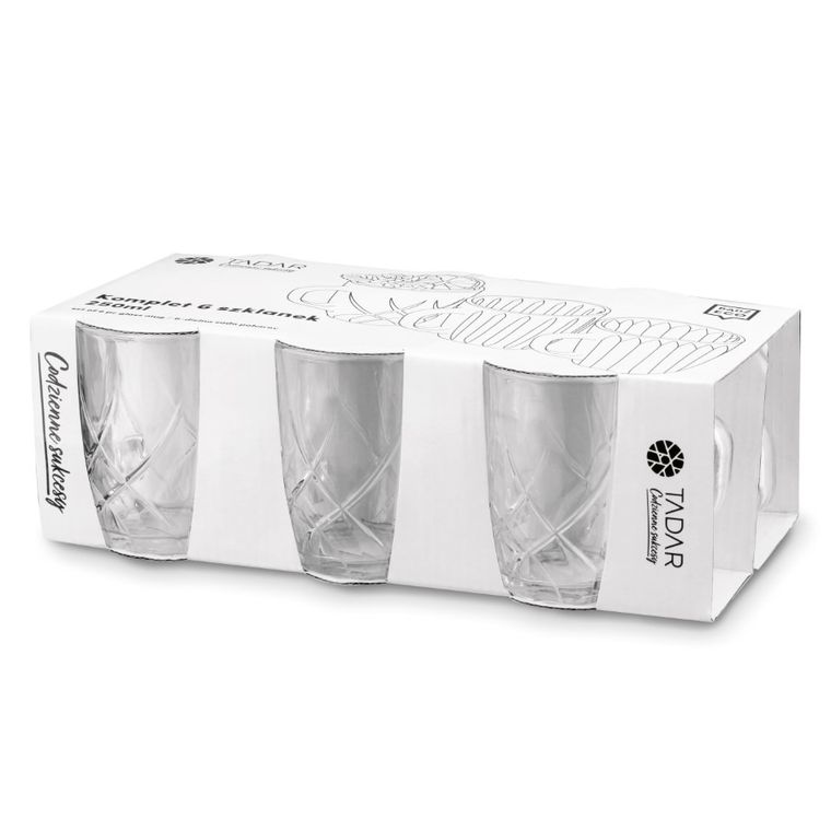 Tadar, Zula, komplet szklanek, window box, 6 elementów, 250 ml