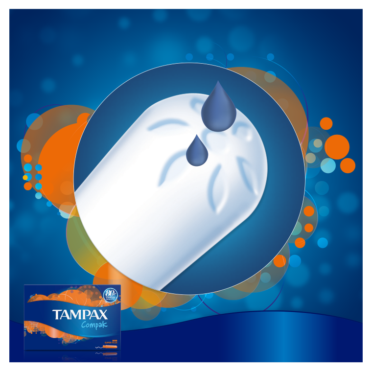 Tampax, Compak Super Plus, tampony z aplikatorem, 16 sztuk