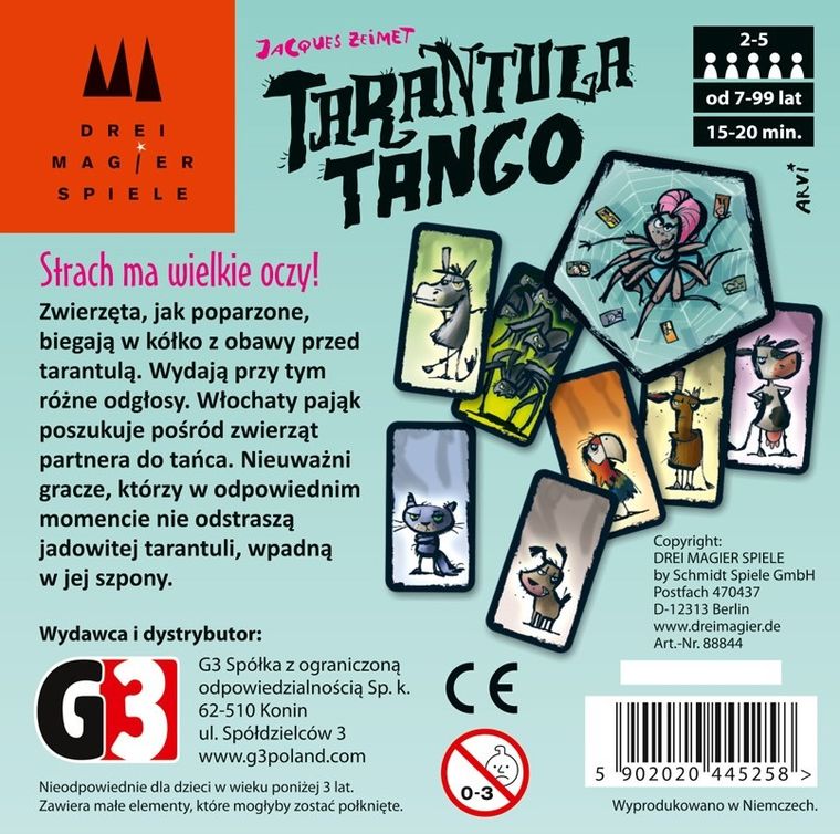 Tarantula tango, gra karciana