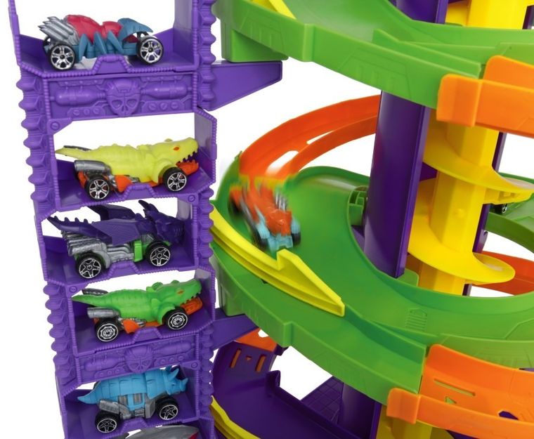 Teamserz, Cobra Carnage, garaż ze zjeżdżalnią i autkiem, 70 cm