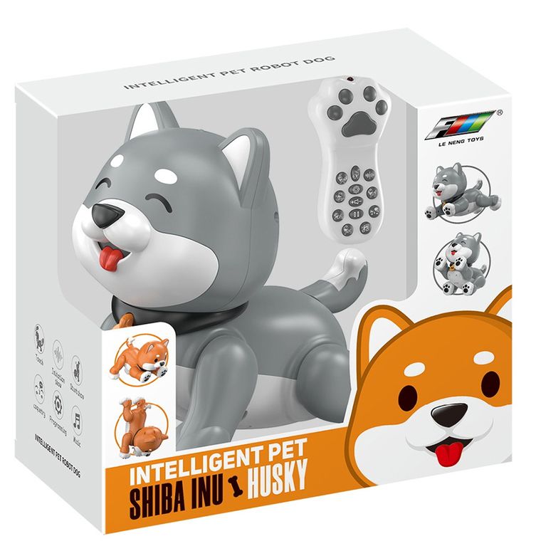 Tech-Bot, Piesek, zabawka zdalnie sterowana, szara