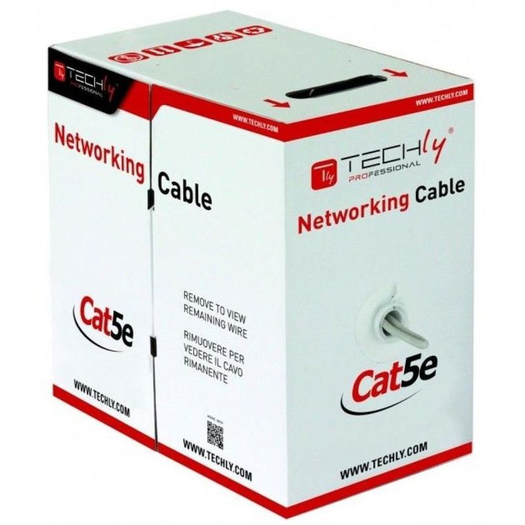 Techly, kabel skrętka, F/UTP, kat. 5E, 305m