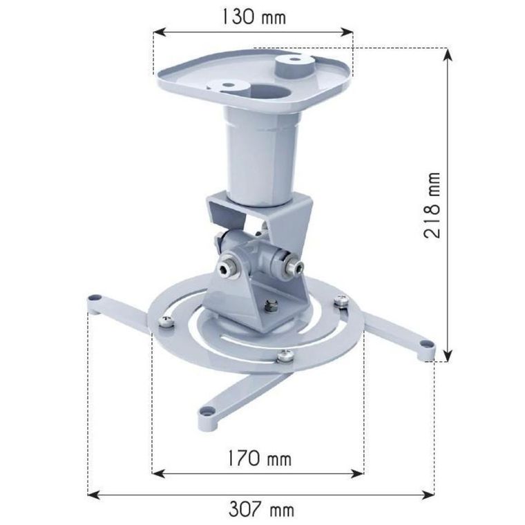 Techly Uchwyt do Projektora Sufitowy 22cm 10kg Bia