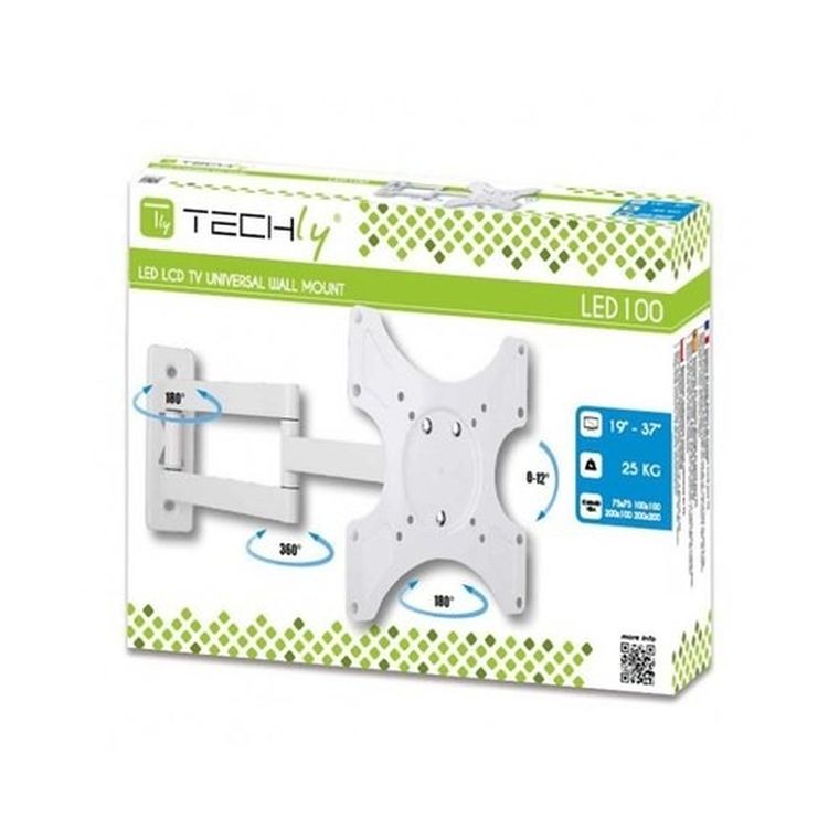 Techly, uchwyt ścienny TV LED/LCD, 19-37"