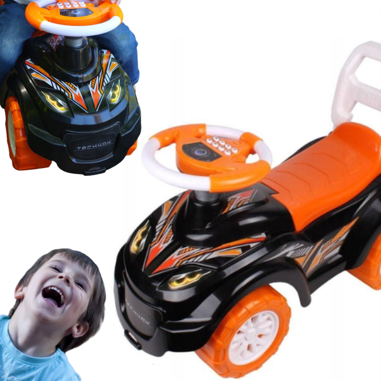 TechnoK, jeździk, samochód, czarny