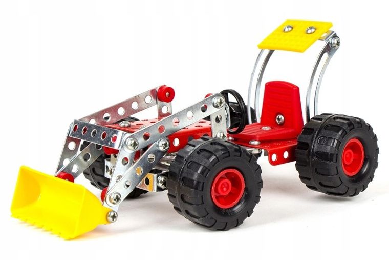 TechnoK, klocki konstrukcyjne, metalowe, pojazdy budowlane, 10w1, 304 elementy