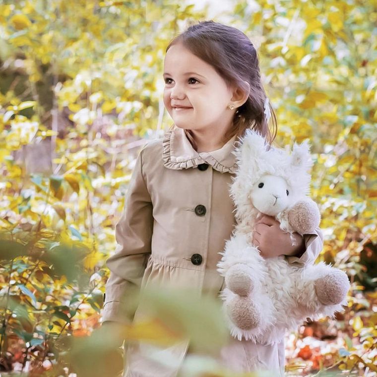 Teddykompaniet, Liam, lama, maskotka, kremowa, 32 cm