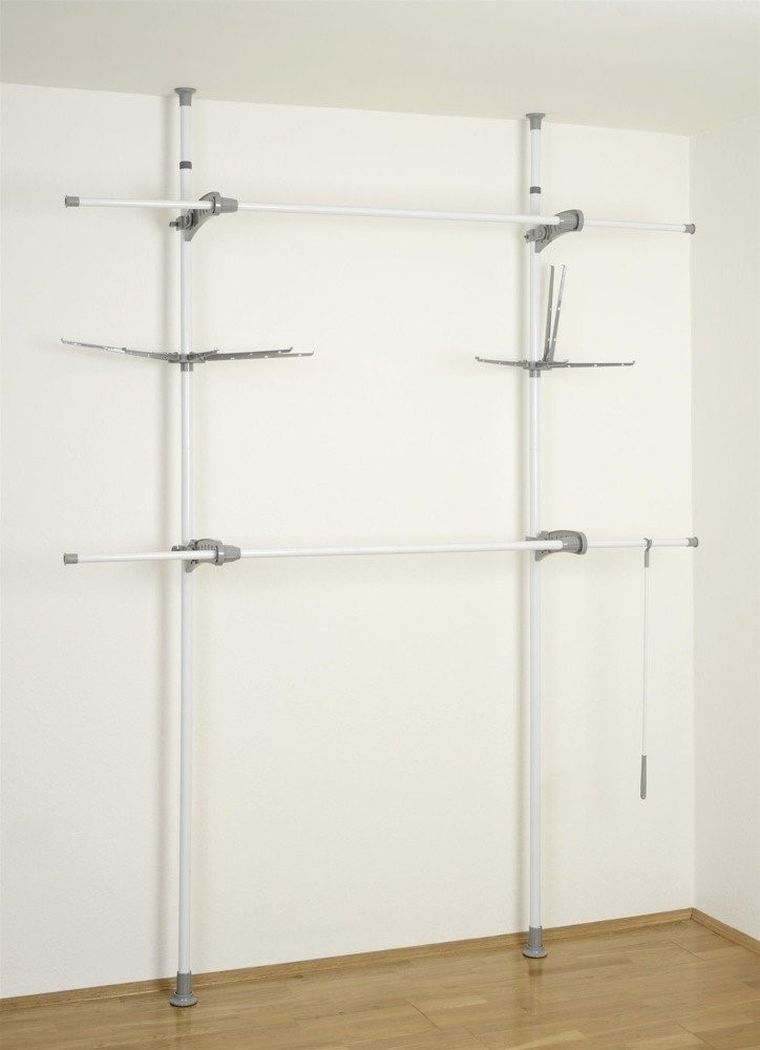 Teleskopowy wieszak na ubrania, Herkulex Flex, 165-300-116-190-36 cm