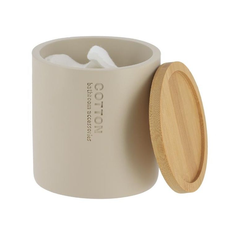 Tendance, pojemnik na waciki, Sava, bambusowa pokrywa, ø 9.5 cm