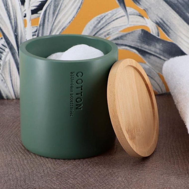 Tendance, pojemnik na waciki, Sava, bambusowa pokrywa, ø 9.5 cm