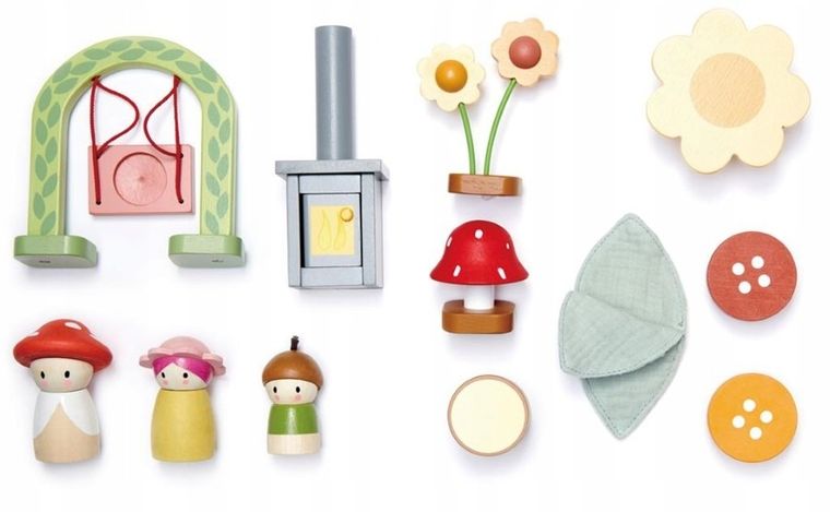 Tender Leaf Toys, Przenośny leśny domek z figurkami