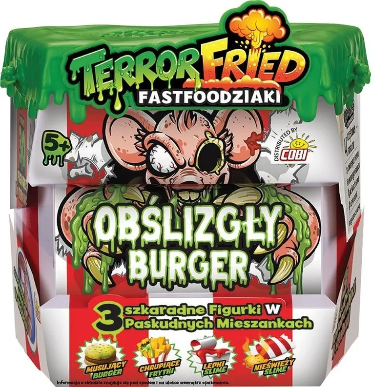 Terror Fried, Fastfoodziaki, Obślizgły Burger, szkaradne figurki, 3 szt.