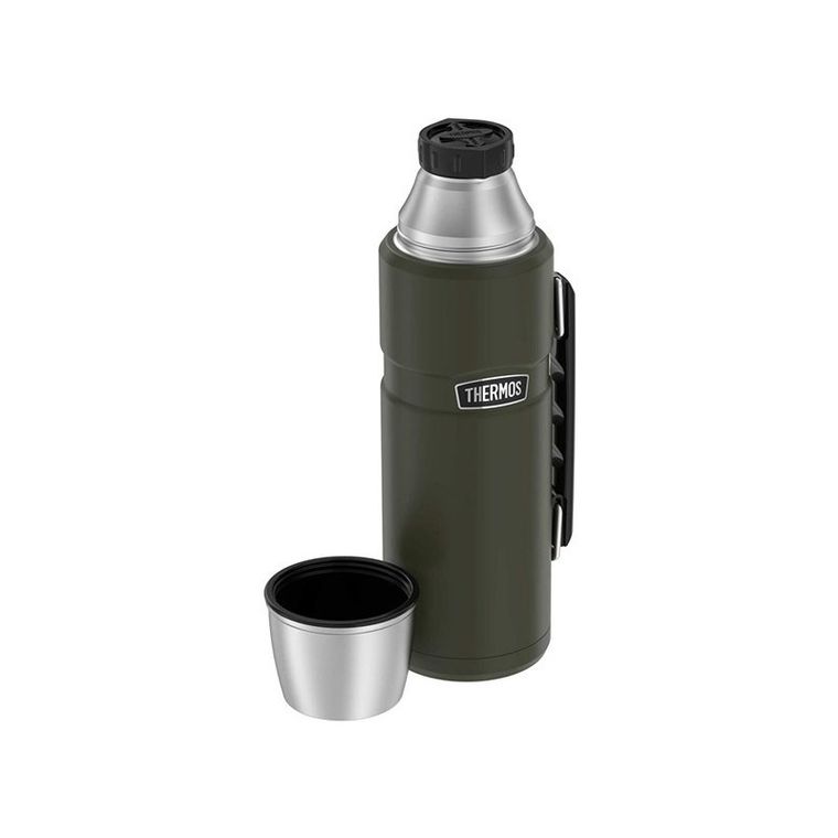 Thermos, termos z uchwytem na napoje, zieleń wojskowa, 470 ml