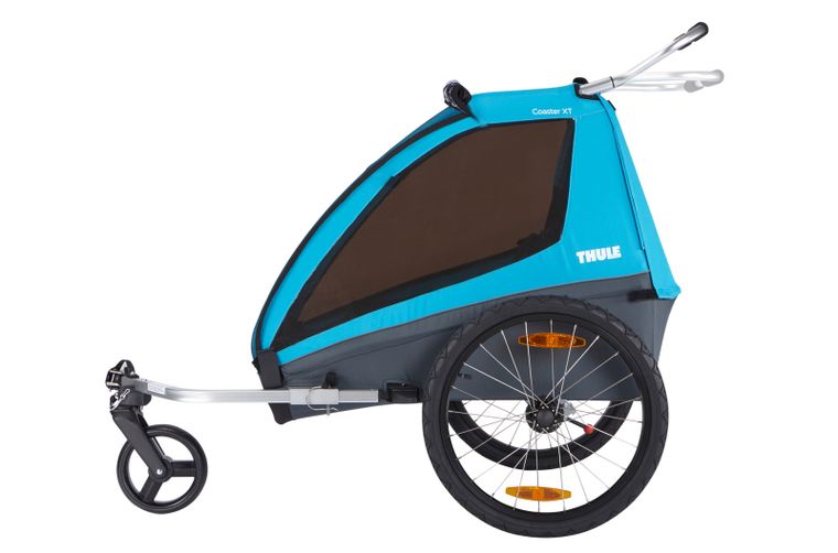 Thule, Chariot Coaster XT, podwójna przyczepka rowerowa dla dziecka, niebieska