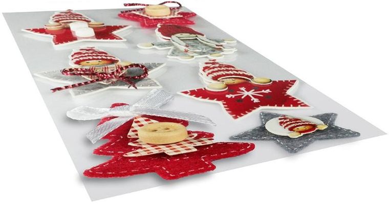 Titanum, Craft-fun Series, dekoracje samoprzylepne 3D, ludziki, gwiazdki, choinki, 7 szt.