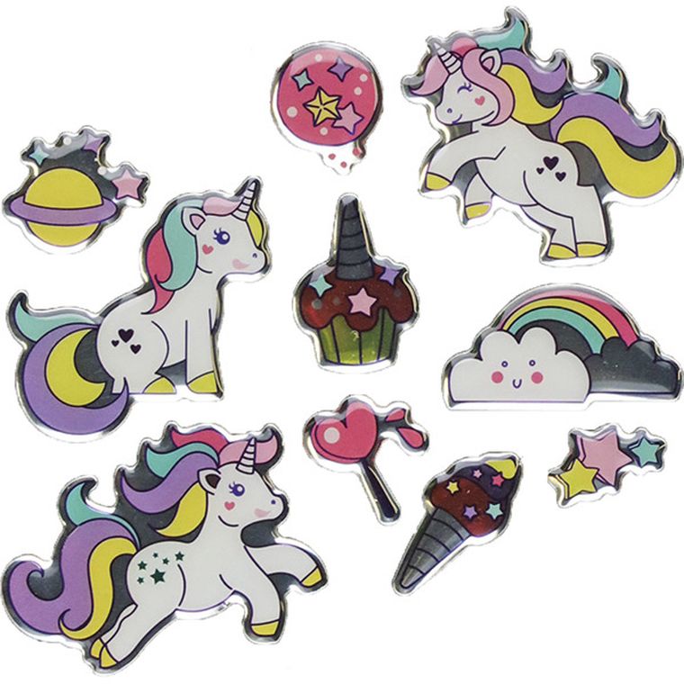 Titanum, naklejki, jednorożce, 17 szt.