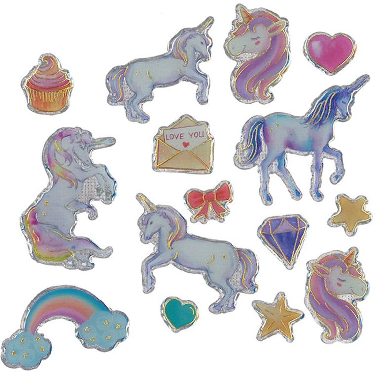 Titanum, naklejki żywica, jednorożce