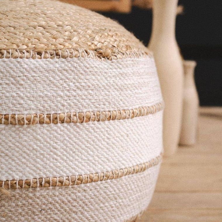 Today, pufa okrągła indies, juta i bawełna, ø 50 cm