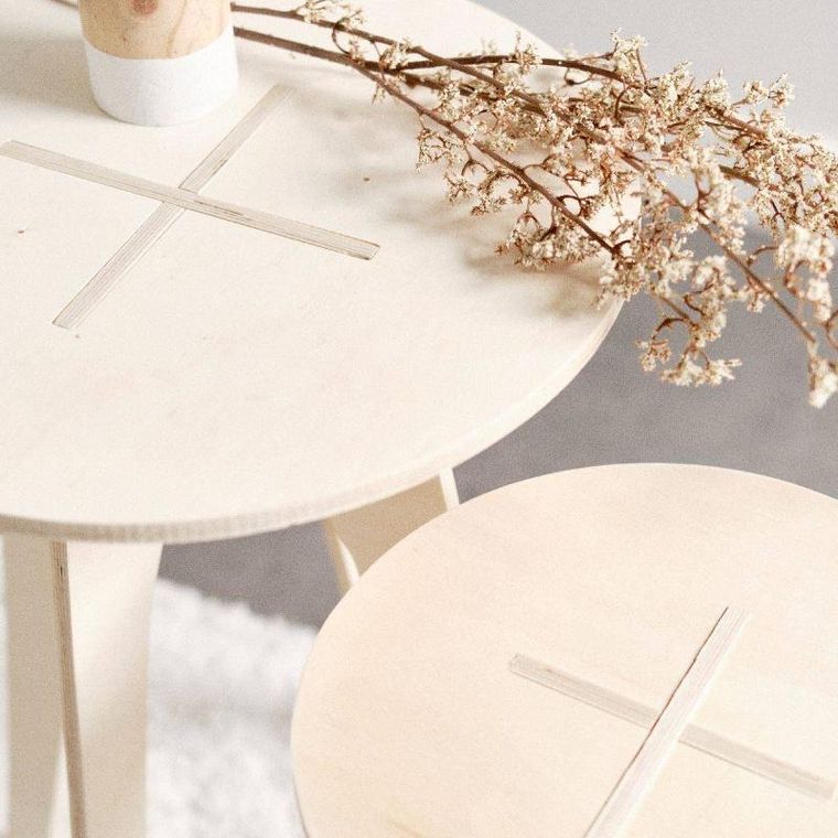 Today, stolik kawowy okrągły, Simplicity, drewniany